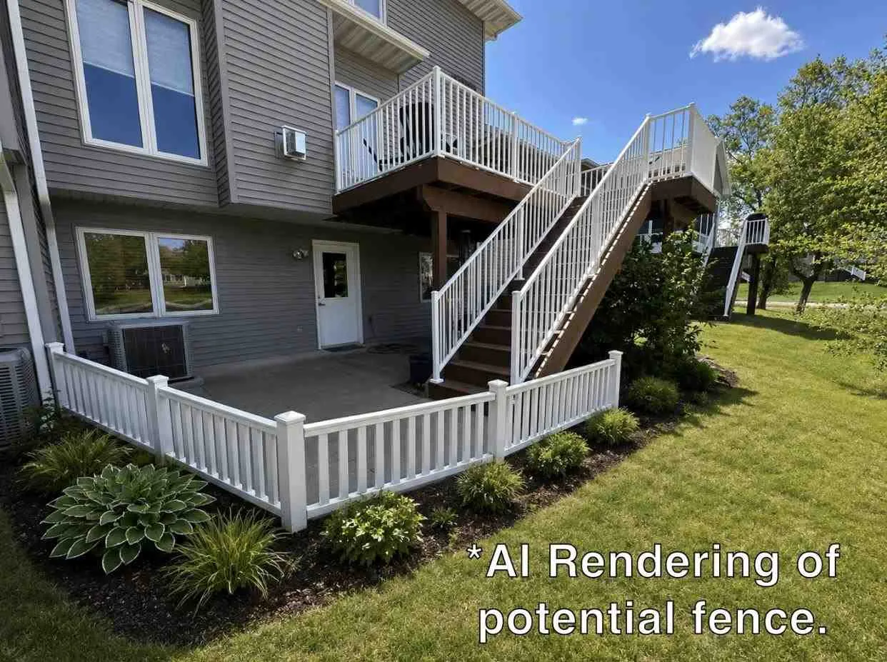 *An Idea. HOA has approved the installation of a small fence along the patio.