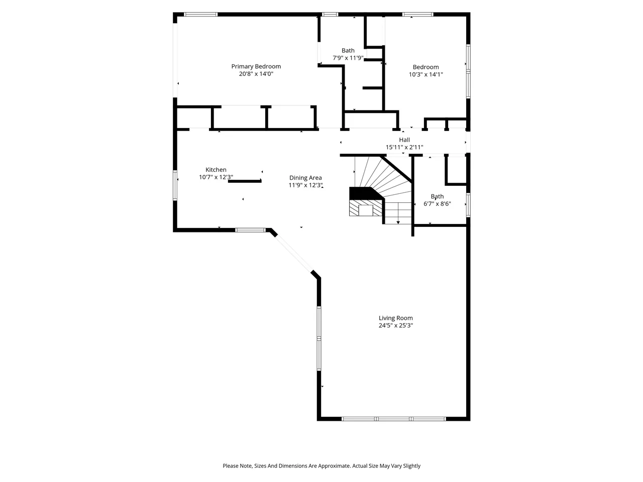 Main living level includes primary bedroom, kitchen, etc.