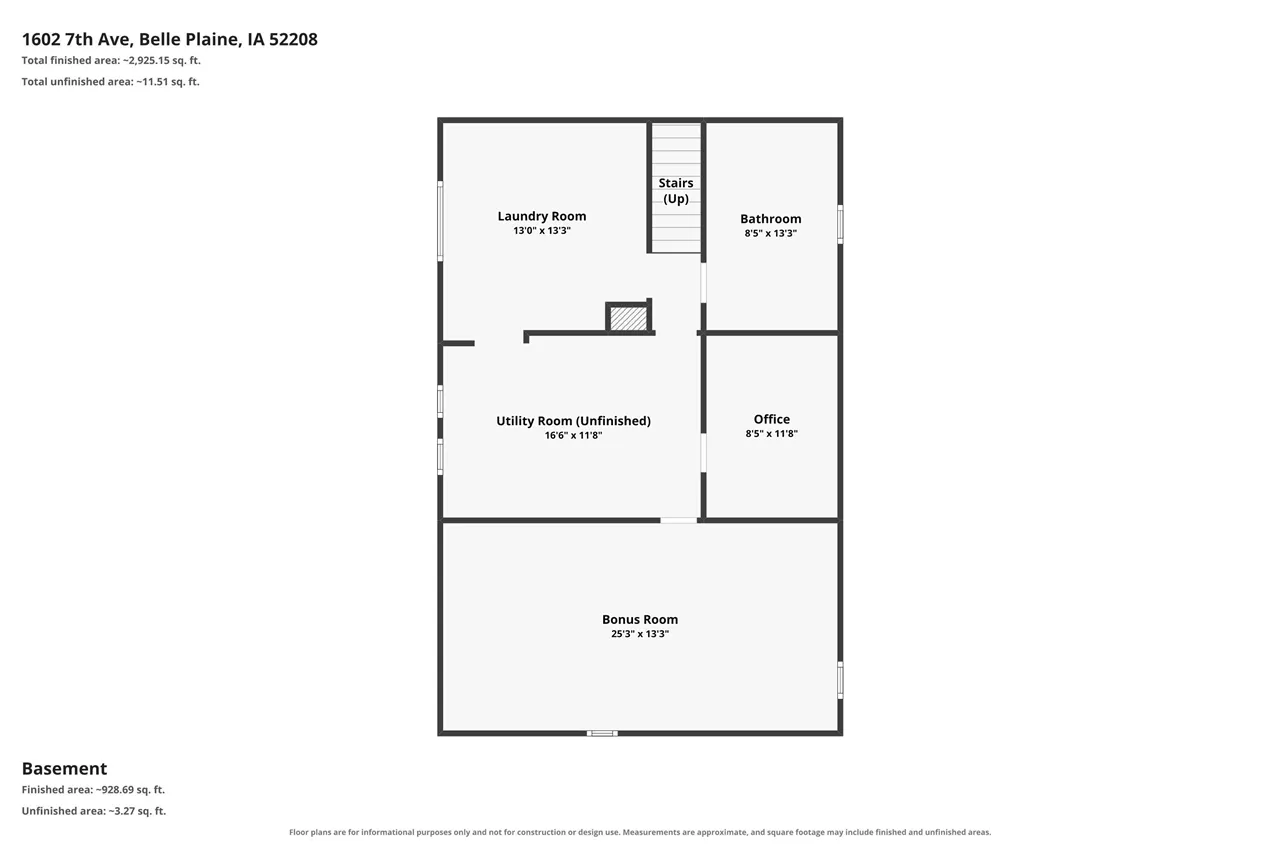 Basement floor plan