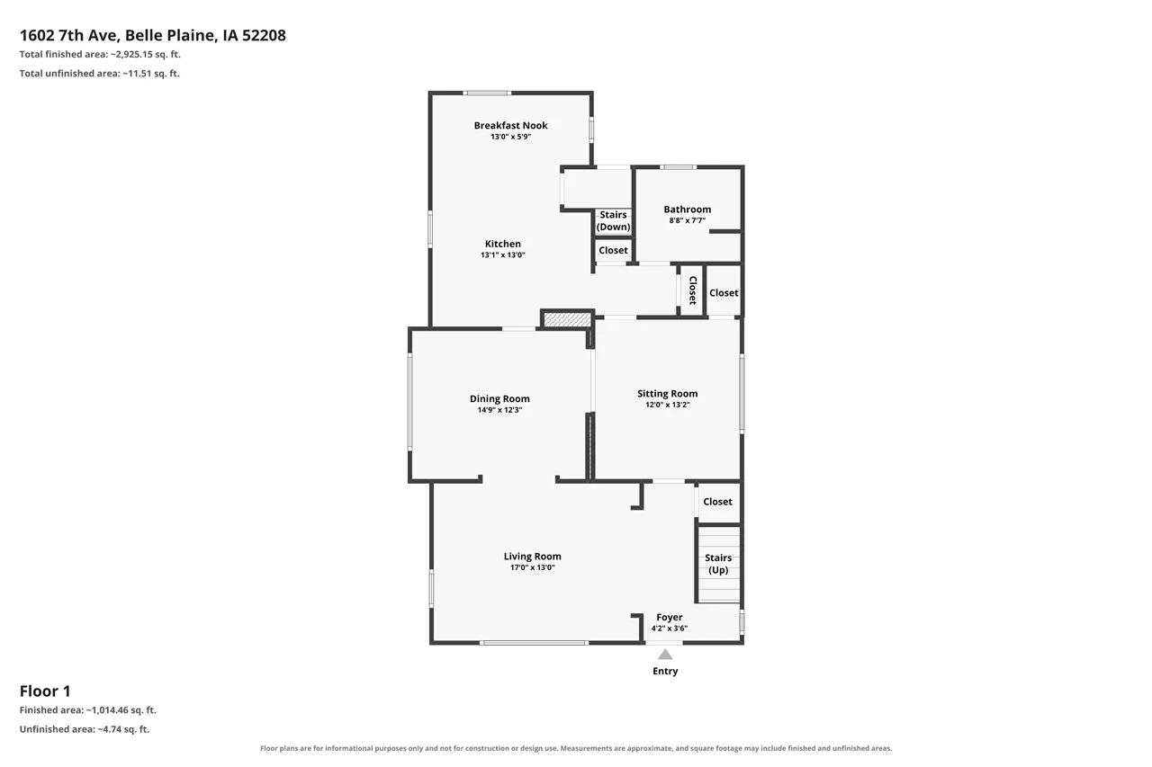 Main level floor plan